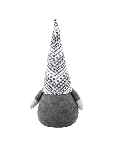 Gnomo di Natale Grigio 60 cm Poliestere