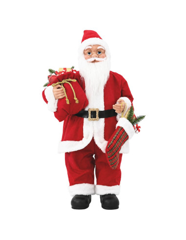 Statuetta di Babbo Natale Rosso 46 cm Poliestere