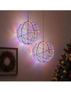 Luce a punta di Natale 2 pz 1900 LED Multicolore Ø 60 x 63 cm