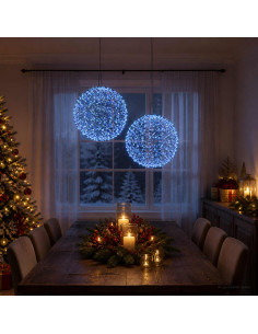 Luce a punta di Natale 2 pz 1900 LED Blu Ø 60 x 63 cm