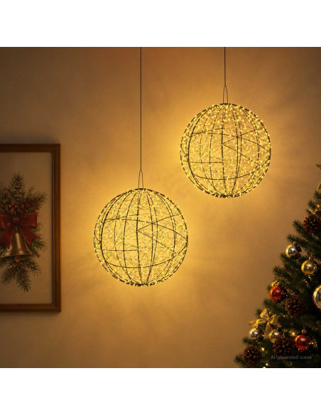 Luce a punta di Natale 2 pz 1900 LED Bianco caldo Ø 60 x 63 cm