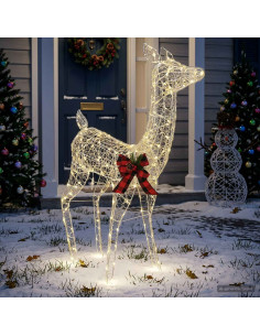 Renna di Natale 3D LOVIISA 200 LED Bianco caldo