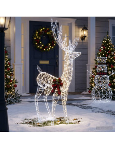 Renna di Natale 3D LOVIISA 560 LED Bianco freddo