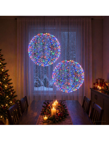 Luce a punta di Natale 2 pz 1900 LED Multicolore Ø 60 x 63 cm