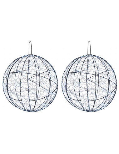 Luce a punta di Natale 2 pz 1900 LED Bianco freddo Ø 60 x 63 cm