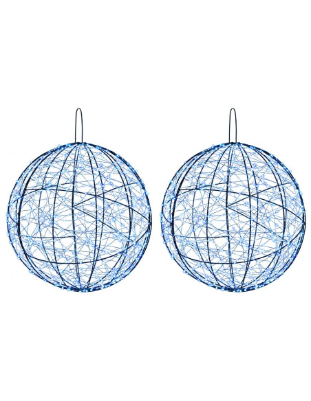 Luce a punta di Natale 2 pz 1900 LED Blu Ø 60 x 63 cm