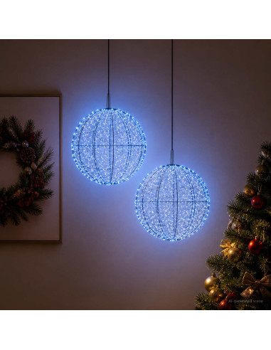 Luce a punta di Natale 2 pz 1900 LED Blu Ø 60 x 63 cm