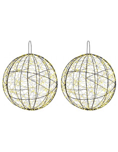 Luce a punta di Natale 2 pz 1900 LED Bianco caldo Ø 60 x 63 cm 2
