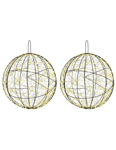 Luce a punta di Natale 2 pz 1900 LED Bianco caldo Ø 60 x 63 cm