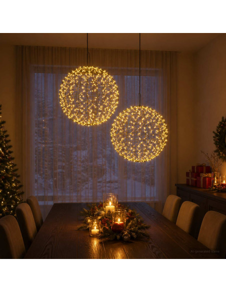 Luce a punta di Natale 2 pz 1900 LED Bianco caldo Ø 60 x 63 cm