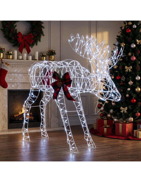 Decorazione natalizia alce 340 LED Bianco freddo