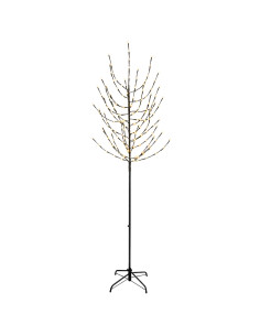 Albero di Natale LED Nero 47 x 210 cm Acciaio 180 LED 2