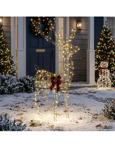 Renna di Natale 3D LOVIISA 560 LED Bianco caldo