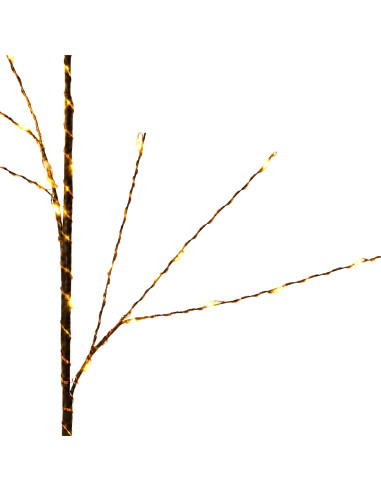 Rami di rame natalizi con LED 3 pz Marrone 62 cm Acciaio