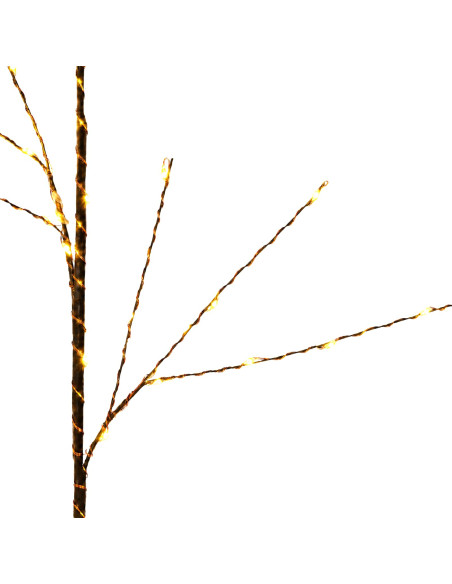 Rami di rame natalizi con LED 3 pz Marrone 62 cm Acciaio