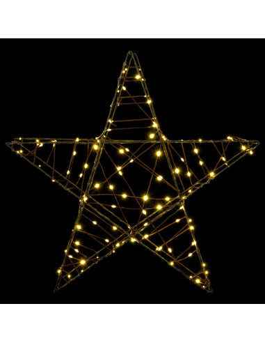 Stella di Natale 3D 120 LED Bianco caldo 55 x 53,5 x 10 cm