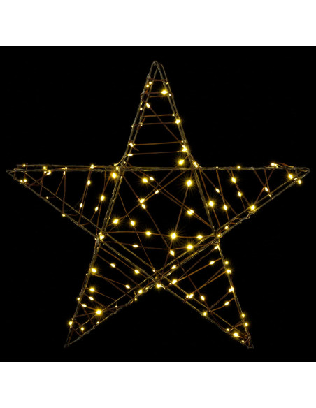 Stella di Natale 3D 120 LED Bianco caldo 55 x 53,5 x 10 cm