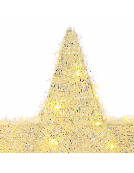 Stella di Natale 3D 50 LED Bianco caldo 55 x 53,5 x 10 cm