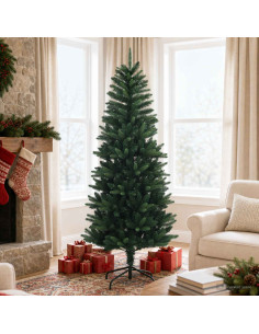 Artificial Hinged Christmas Tree 180 cm PE e PVC Verde