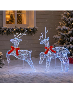 Renna di Natale 2 pz 40 LED Blu 43 x 19 x 65 cm