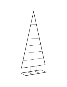 Albero di Natale in metallo KUOPIO 180 cm Metallo Nero 2
