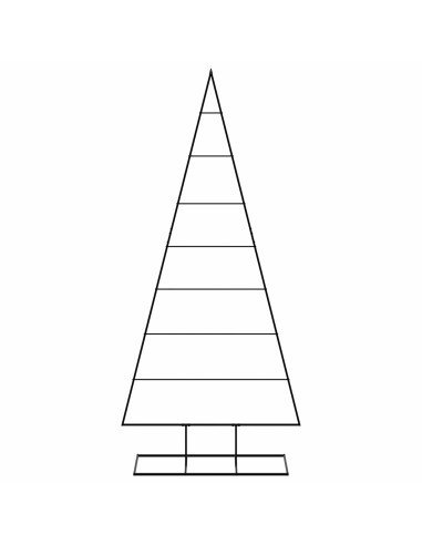 Albero di Natale in metallo KUOPIO 180 cm Metallo Nero