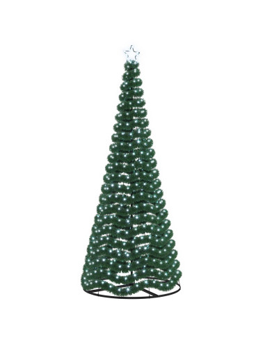 Albero di Natale in tinsel con luci LED e base EKENAS 250 cm