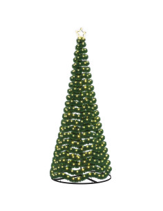 Albero di Natale in tinsel con luci LED e base EKENAS 250 cm 2