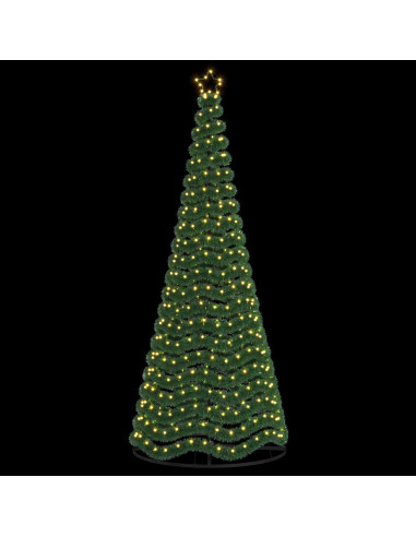 Albero di Natale in tinsel con luci LED e base EKENAS 250 cm