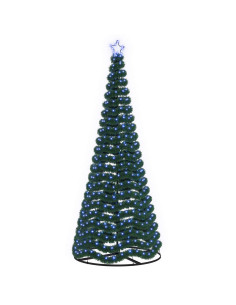Albero di Natale in tinsel con luci LED e base EKENAS 250 cm 2
