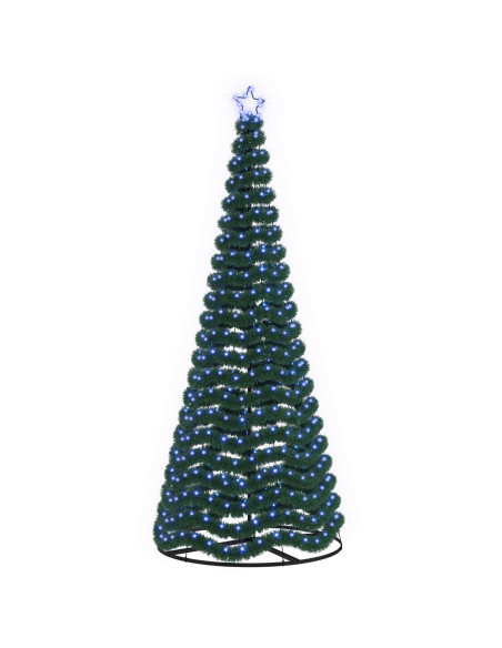 Albero di Natale in tinsel con luci LED e base EKENAS 250 cm