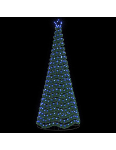 Albero di Natale in tinsel con luci LED e base EKENAS 250 cm