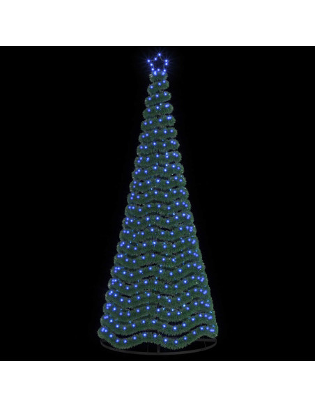 Albero di Natale in tinsel con luci LED e base EKENAS 250 cm