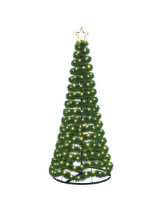 Albero di Natale in tinsel con luci LED e base EKENAS 180 cm 2