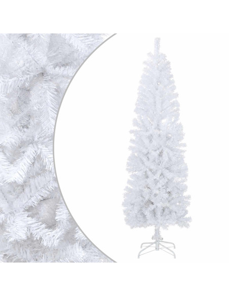 Albero di Natale Artificiale Sottile 180 cm PVC e Acciaio