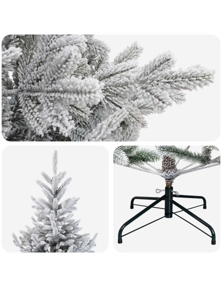 Albero di Natale Artificiale con Rami Pieghevoli 120 cm