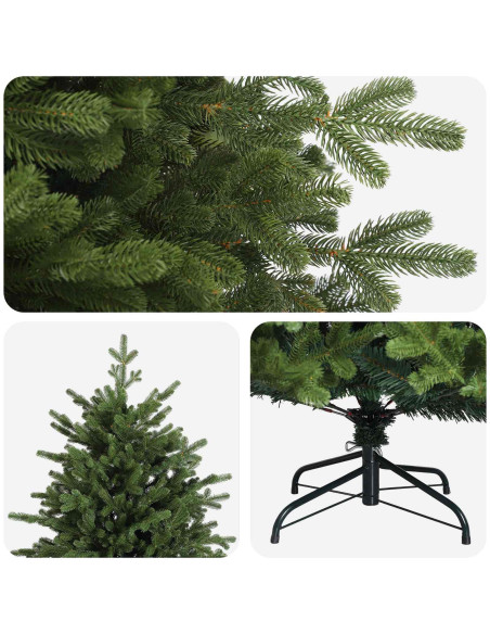 Albero di Natale Artificiale con Rami Pieghevoli 210 cm