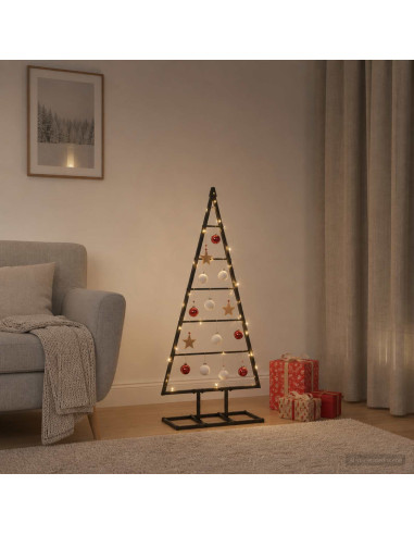 Albero di Natale in metallo KUOPIO 125 cm Metallo Nero