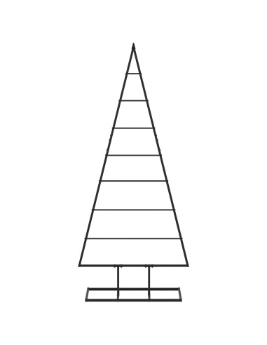 Albero di Natale in metallo KUOPIO 125 cm Metallo Nero