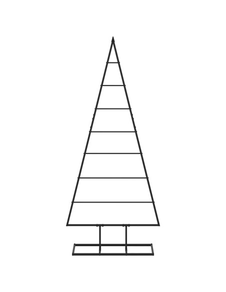 Albero di Natale in metallo KUOPIO 125 cm Metallo Nero