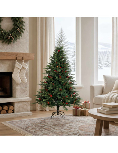 Albero di Natale Artificiale con Rami Pieghevoli 120 cm