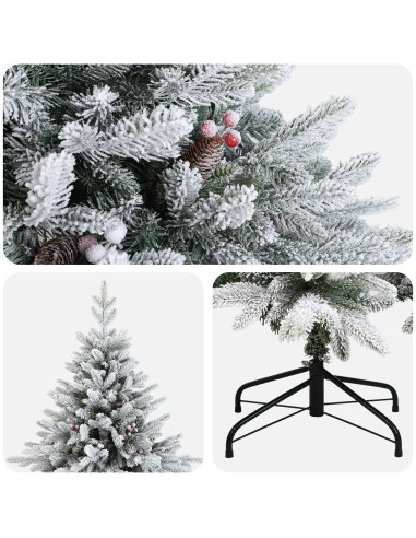 Albero di Natale Artificiale con Rami Pieghevoli 210 cm