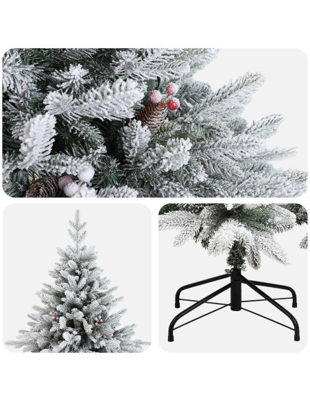 Albero di Natale Artificiale con Rami Pieghevoli 210 cm