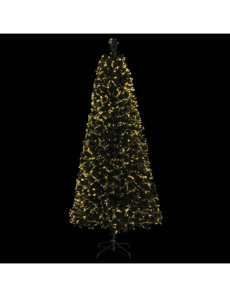 Albero di Natale in fibra ottica 180 cm 24 LED Bianco caldo PVC