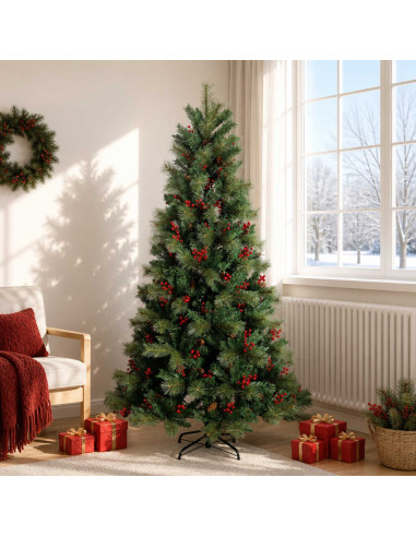 Albero di Natale Artificiale con Rami Pieghevoli 180 cm