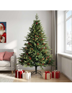 Albero di Natale Artificiale con Rami Pieghevoli 210 cm