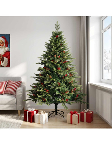 Albero di Natale Artificiale con Rami Pieghevoli 240 cm