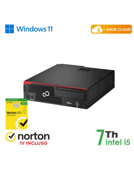 RINOVO PC FUJITSU REFURBISHED Esprimo D556-756 SFF i5-7X00 DDR4 8GB SSD 256GB W11P CLOUD20GB Grade A