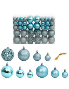 Palline di Natale 100 pz Turchesi 3 / 4 / 6 cm