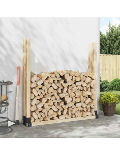 Aiuto per Impilare Legna 2 pz Antracite 34 x 10 x 15 cm Acciaio